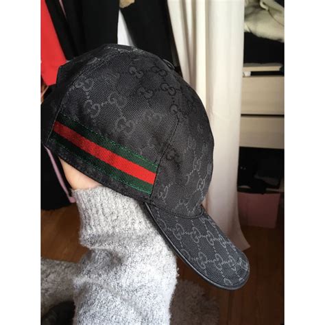 casquette gucci noir pas cher|casquette gucci stockx.